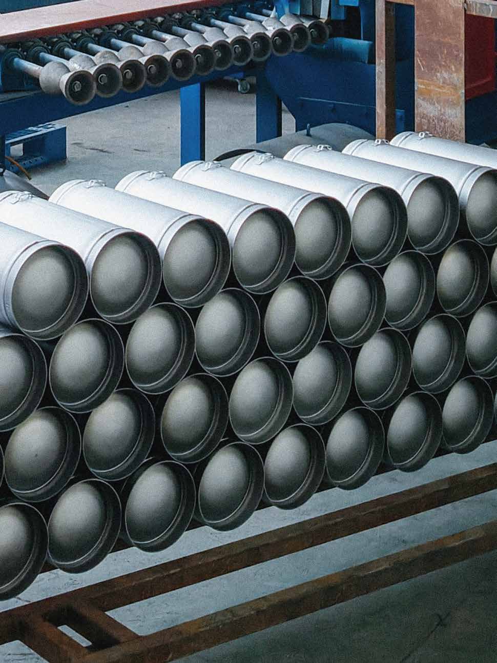 Cylinder shells — manufacturer catalogue reference