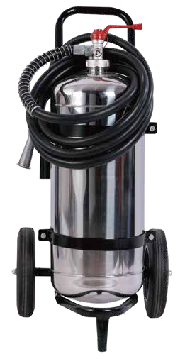 Wheeled lithium-battery extinguisher — manufacturer catalogue reference